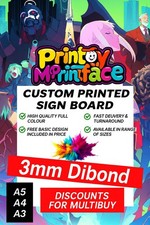 3mm Dibond composite Sign board Printed Full Colour Rigid  CUSTOM PRINTED