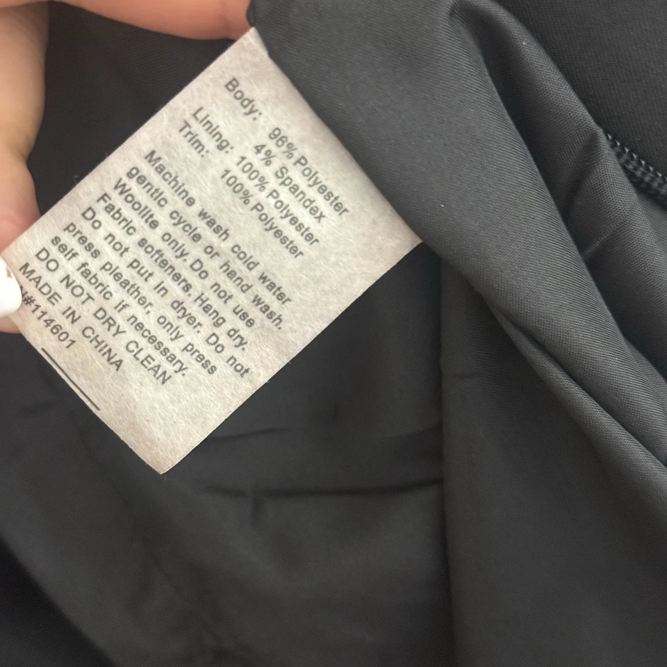 LANCOME PARIS Make-up Vest Jacket Women Large Black Brush Holder Zip Front Art - Image 4 of 4