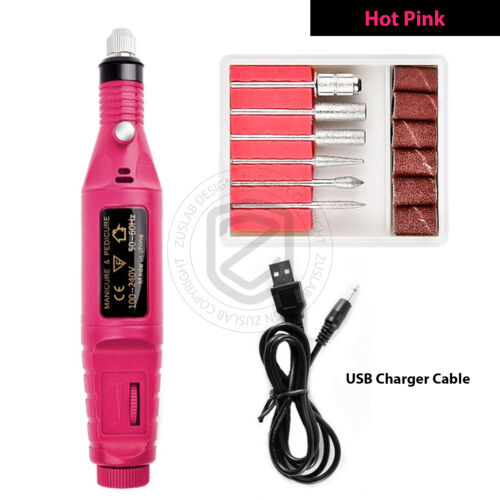 Electric Nail Drill Bits 12File Tool Set Machine Acrylic Art Manicure Pen Shaper - Picture 14 of 14