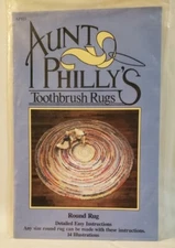 NEW Aunt Philly's Toothbrush Rugs - Round Rug 14 Illustrations UnCut Pattern 