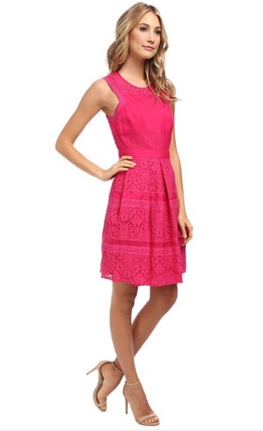 REBECCA TAYLOR Hot pink lace A-line fit and flare party dress NWT 2 $695.00  | eBay