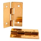 MINI BRASS CRAFT HINGES X2 19MM Jeweller Box Dairy Keep Sake Lid Doll House Tiny
