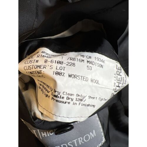 Blazer Hickey Freeman taglia 48R nero check lana peggiorata Madison doppio ventilato - Foto 5 di 14