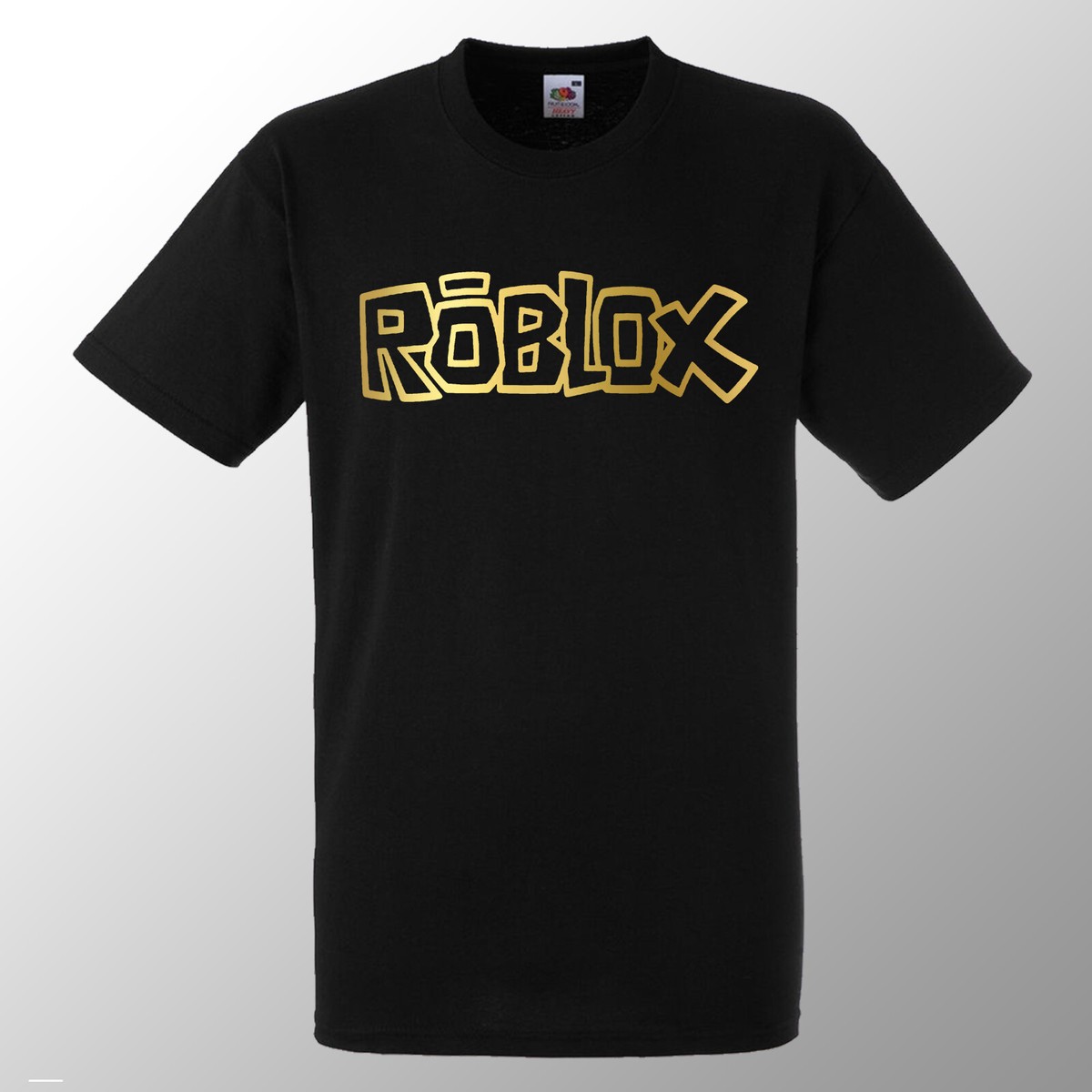 Roblox Kids T-Shirt Gaming Gamer Tee Top Girls Boys Gaming T Shirt Gold  Print
