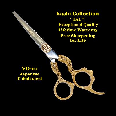 NEW KASHI PROFESSIONAL 5.5'' BARBER SHEARS SCISSORS VG-10 JAPANESE COB STEEL  TAL