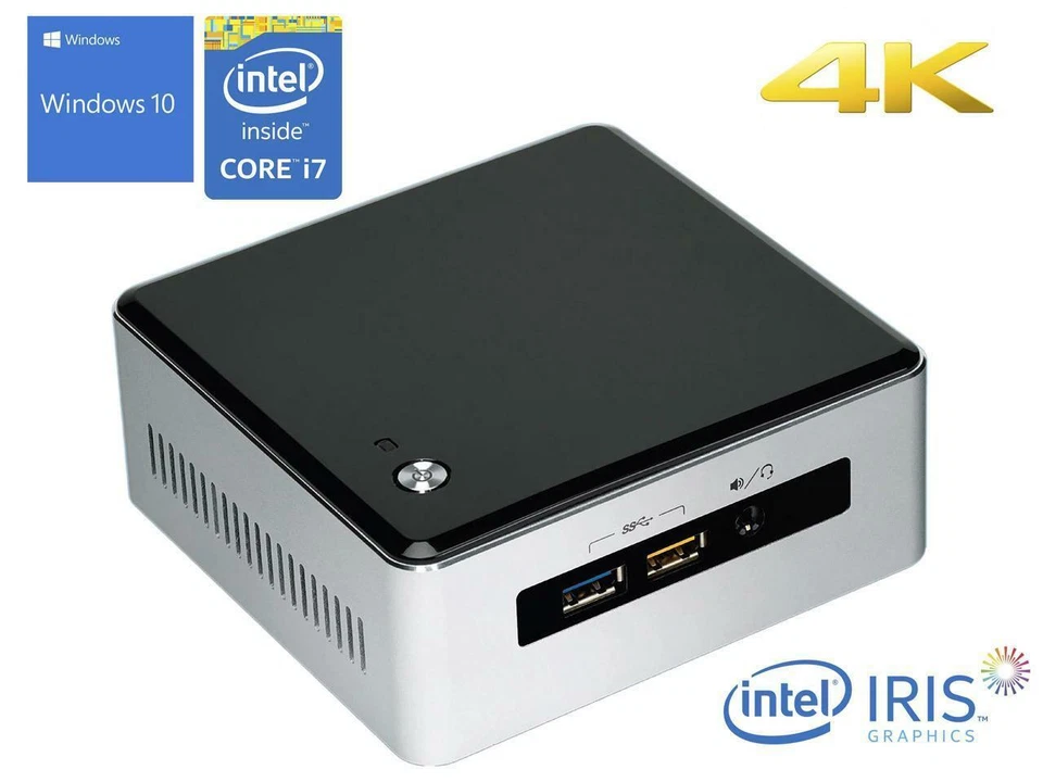Intel NUC Core i7 3.40GHz 512GB PCIe SSD 8GB RAM NUC5i7RYH Mini Desktop Win10 PC - Image 3 of 4