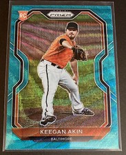 2021 Panini Prizm  Teal Wave Prizm  TIER I # 14 KEEGAN AKIN RC ORIOLES