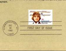 USPS FDC Souvenir Sheet Blanche Stuart Scott Airmail Stamp Scott #C99