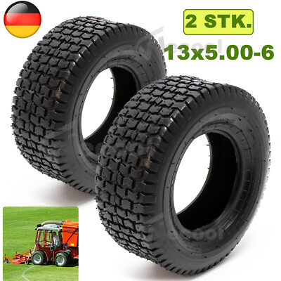 2Stk. Reifenmantel Aufsitzmäher 13x5.00-6 Reifendecke Rasentraktor Mantel Reifen