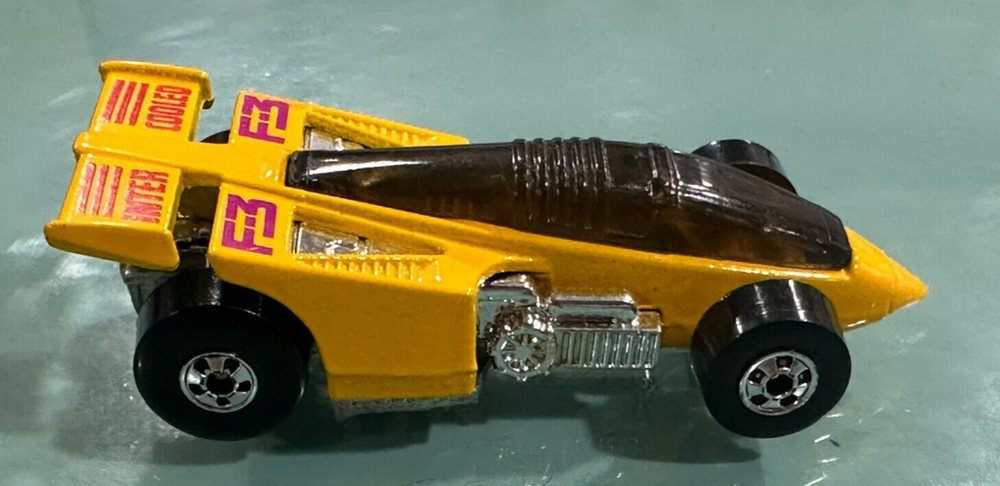 1987 Hot Wheels Inter Cooled F-3 Shadow Jet Race Car Yellow Model Diecast