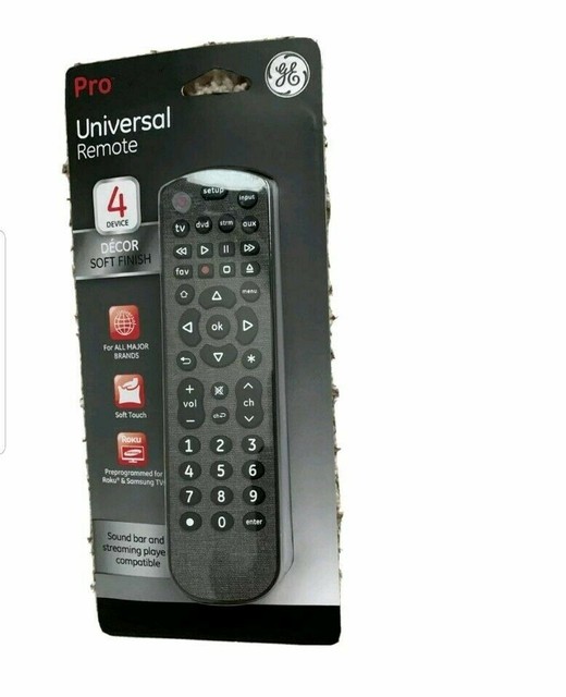 GE Pro Universal Remote 4 Device Black eBay
