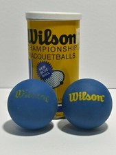 Vintage Wilson Championship Racquetballs Blue Balls With Lid Rare