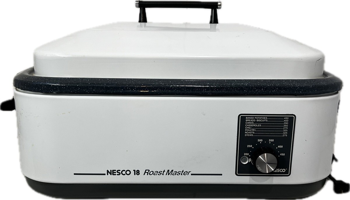 vintage an・an no.18 Vintage Nesco 18 Quart Roaster Oven White Non Stick Interior 5