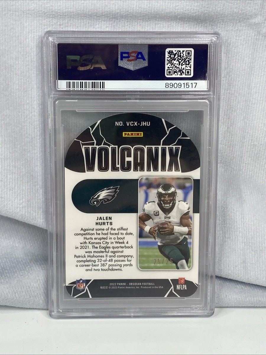 2022 Panini Obsidian Volcanix Electric Etch Green Jalen Hurts #'d