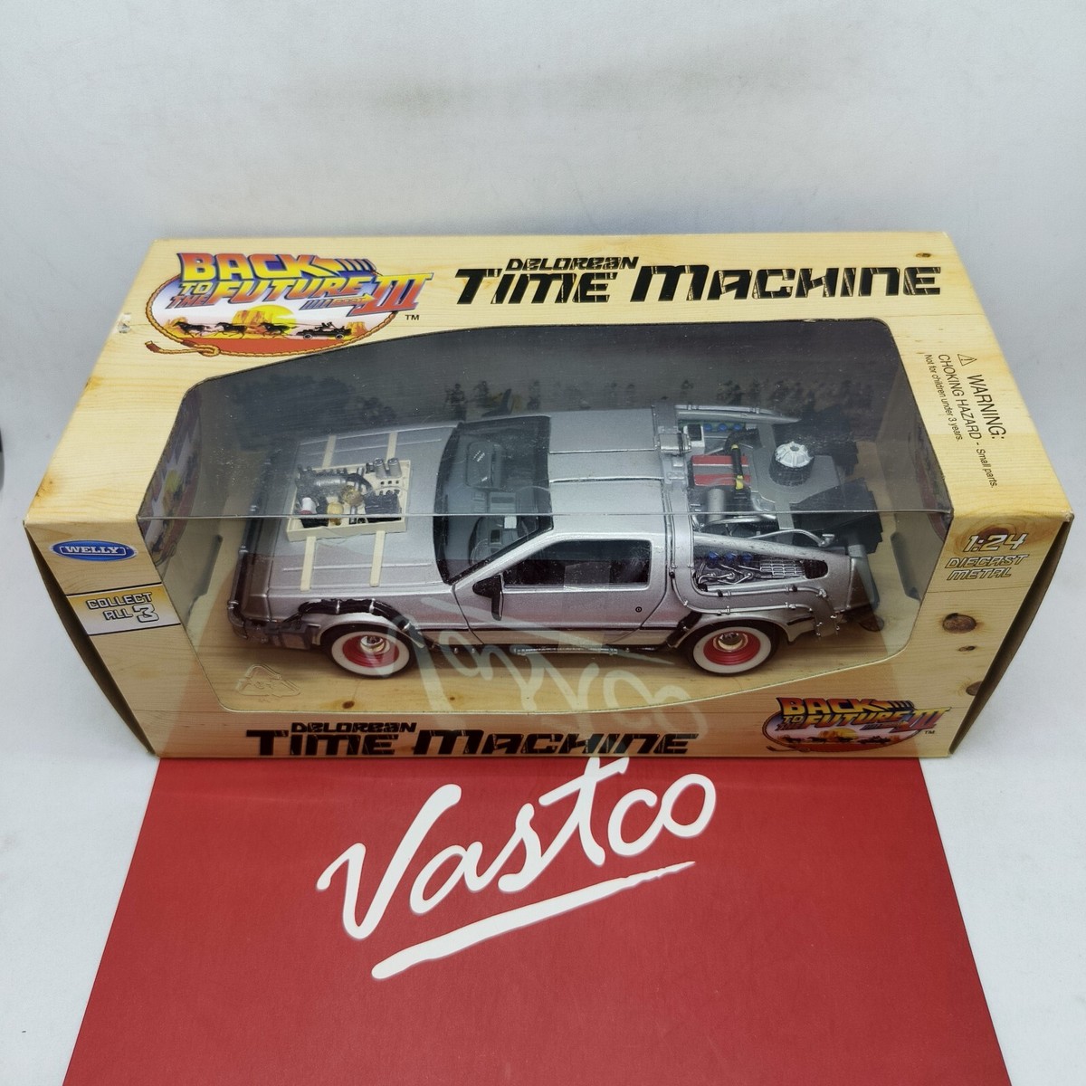 Welly DELOREAN TIME MACHINE ミニカー1/24サイズ Welly Back to the Future Part 3 III Delorean Time Machine 1:24