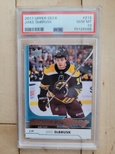 2017-18 Upper Deck Jake Debrusk Young Guns PSA 10 Gem Mint Rookie RC #212