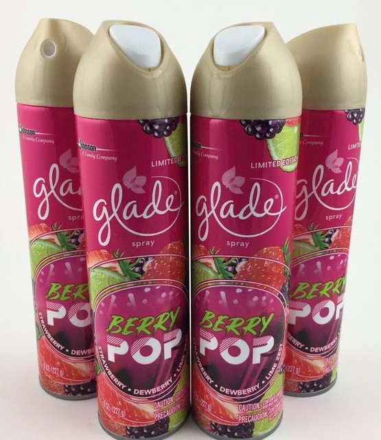 4 Glade Berry Pop Air Freshener Spray Limited Edition Room 8 oz each
