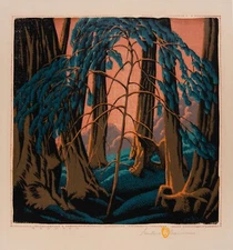 Gustave Baumann: Redwood 22x30 Archival Quality Fine Art Print