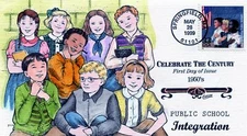 WWLF US COLLINS CACHET FDC CELEBRATE THE CENTURY CTC 3187f  DESEGREGATING SCHOOL