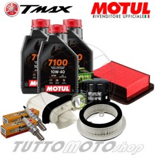 Tagliando YAMAHA T-MAX 500 2008-2012 / Kit Olio Motul 7100 + Filtri Candele TMAX