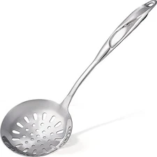 Stainless Steel Slotted Spoon With Extra Large Bowl & Comfortable Grip Handle