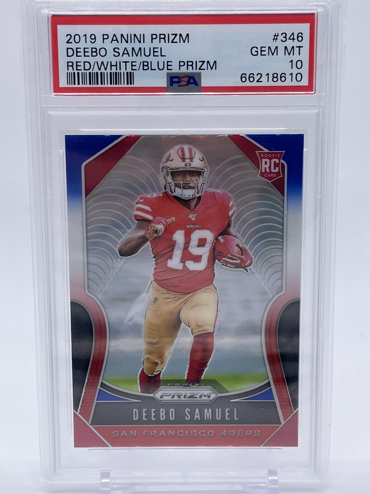 Deebo Samuel Rookie RWB PSA 10 2019 Panini Prizm Red White Blue #346 RC 49ers