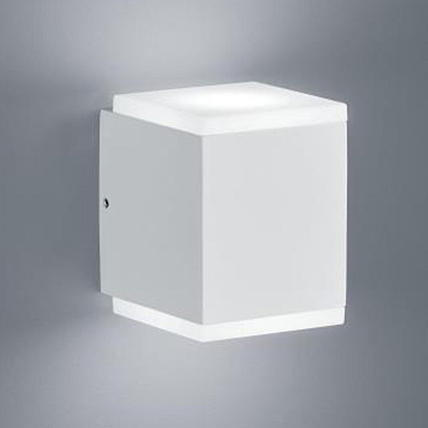 Led AußEnwandleuchte Helestra Kibo Mattweiß In WüRfelform Up&Down IP54-image