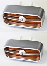 New 1971 - 1972 Ford Mustang Front Grill Lamp Light With Ford Logo Mach 1 Qty 2