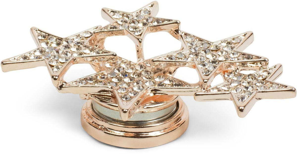 Broche Magnétique étoiles Strass Pour écharpes Et Foulards - Fermeture Magnétique, Cuivre Argenté/doré