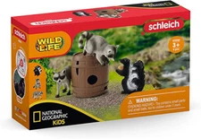 Schleich Wild Life Fun Games With The Nut 42532 Raccoon, Skunk