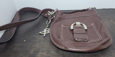 B. MAKOWSKY Westbourne Pebble Leather Convertible Crossbody Bag #A73885 Brown