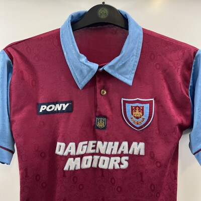 Maillot Domicile West Ham United Centenary 1995/97 - Taille M, Marque Pony - Occasion, Couleur Bordeaux