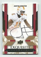 Justin Hunter 2013 UD Exquisite Collection Exquisite Endorsements Auto 099/125