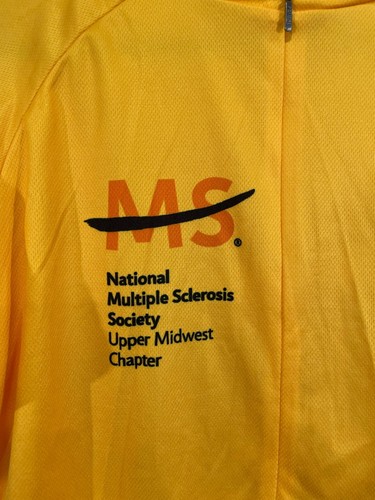 Primal Biking Riding Shirt National Multiple Sclerosis Society Yellow Men's XL - Picture 2 of 12
