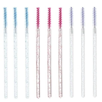 VIVI'S COLLECTION Mascara Wands Fine Spoolie 100Pcs Lash Brushes Eyelash Brow Extension Applicator