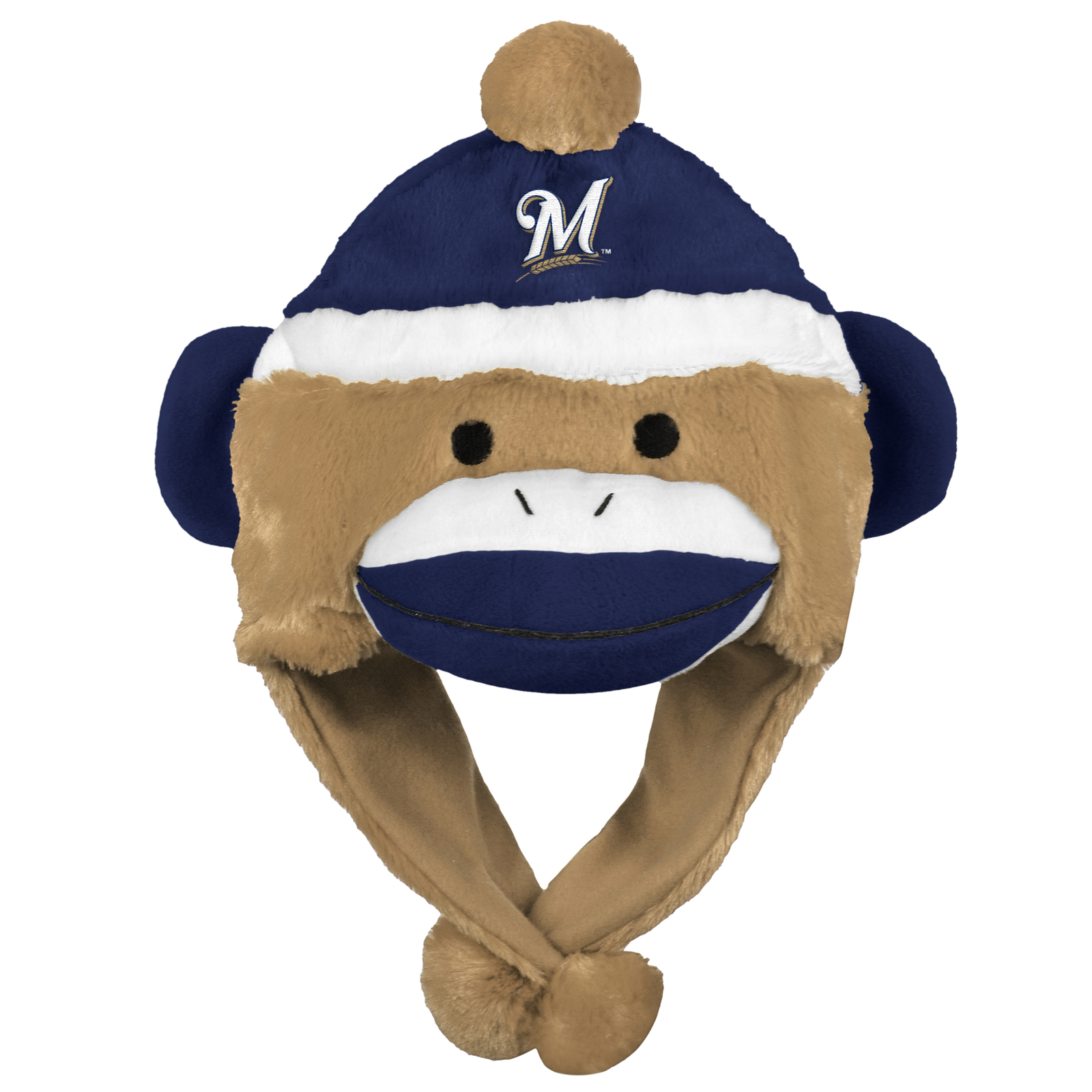 Забавная плюшевая шапочка с обезьянкой в носке Milwaukee Brewers 2590₽