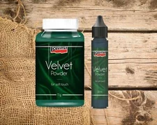 Green Velvet Powder | Pentart | Pen or Bottle | Mixed Media, Stenciling
