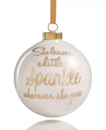 Holiday Lane Christmas Ornament "She Leaves a Little Sparkle Wherever She Goes" - Picture 1 of 8