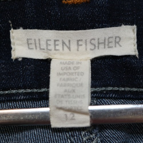 Jeans donna Eileen Fisher denim elasticizzato lavaggio scuro TAGLIA 12 - Foto 6 di 7