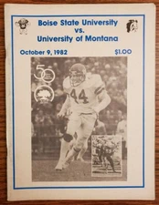 Boise State Broncos Montana Football Program 10/9 1982 Curt Hecker Cover Photo