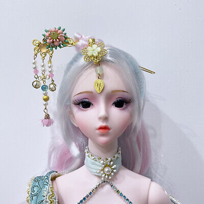 60cm BJD Doll 1/3 Ball Jointed Girl Doll with Face Wig Clothes Makeup Full Set