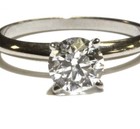 GIA certified 14k white gold 1.02ct round diamond solitaire engagement ring 2.1g — photo 2