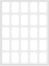 350 Small White Sticky Labels 18 x 12mm Price Stickers Tags Blank Self Adhesive