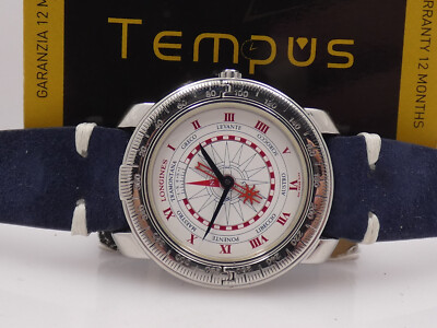 LONGINES CHRISTOBAL C COMPASS 5253 BOX & PAPERS LIMITED EDITION STAHL UHR
