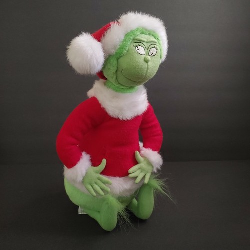 Dr Seuss Grinch Plush Stuffed Stole Christmas Toy Tree Topper Hallmark 16" - Picture 6 of 12