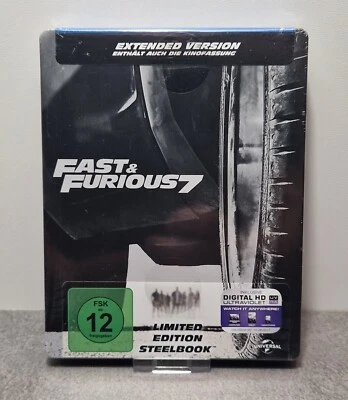 Fast & Furious 7 - Extended Version - Bluray Steelbook - OOP - Neu & OVP - Bild 1 von 3