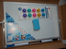 4 X White Board Magnetic Kits w/ Stand w/ Magnets, dry erase markers 8" X 12 NEW