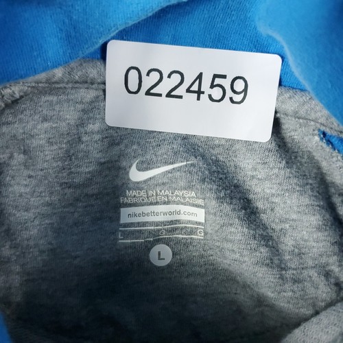 Nike Sweater Boys Large Gray Blue Full Zip Long Sleeve Sweatshirt Kids - Picture 9 of 9