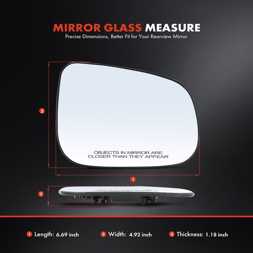 Right Passenger Side Mirror Glass w/Heated for Volvo S60 V60 Cross Country S80 - 第 3/11 張圖片