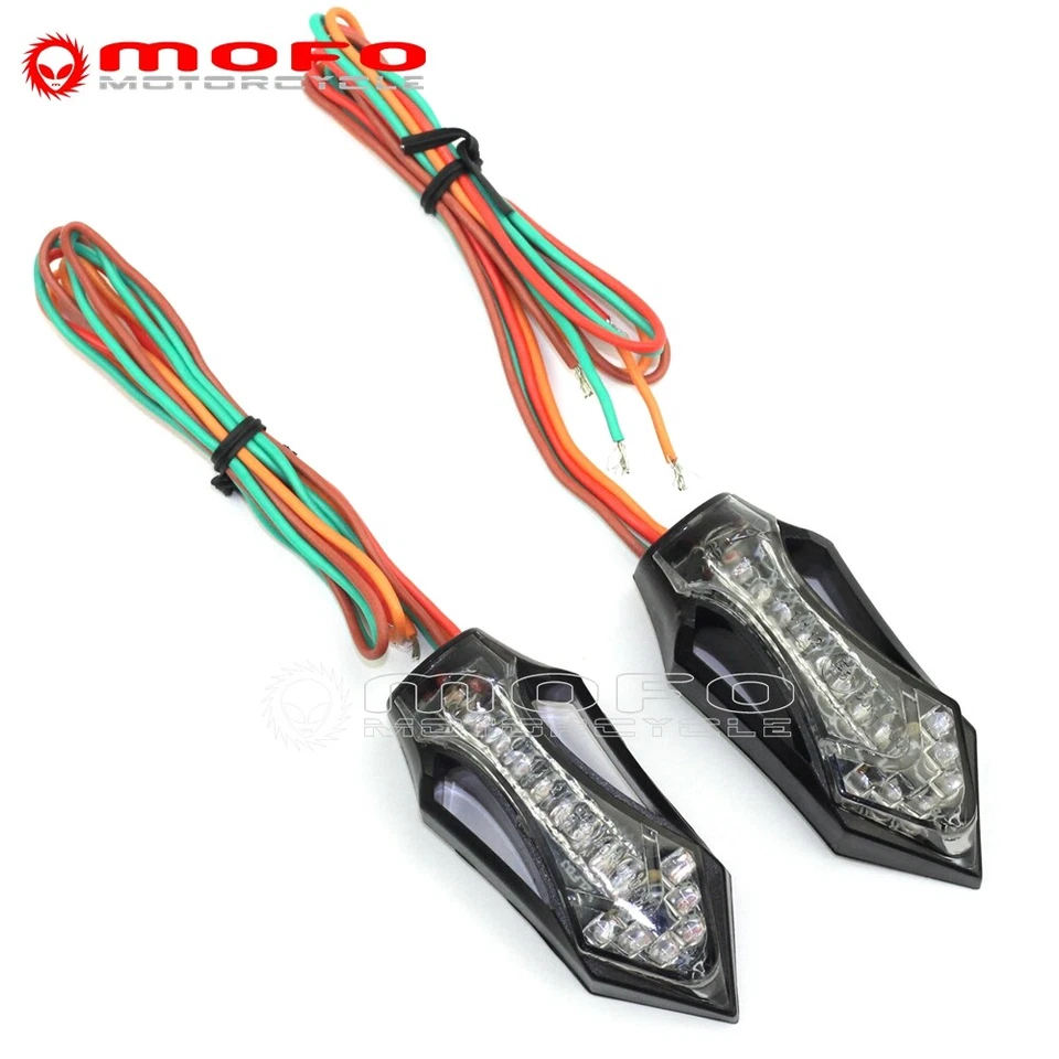 2Pcs LED Tail Brake Turn Signal Lights for Honda XR650 CRF450F KLX250 KX450F EXC — 第 2/4 张图片